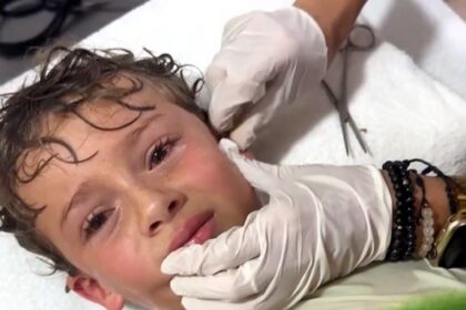 Boy has crab pulled from his ear after beach trip in Mexico - influencer mum Kitzia Mitre films viral TikTok as doctors safely remove live crustacean from son Pedro.