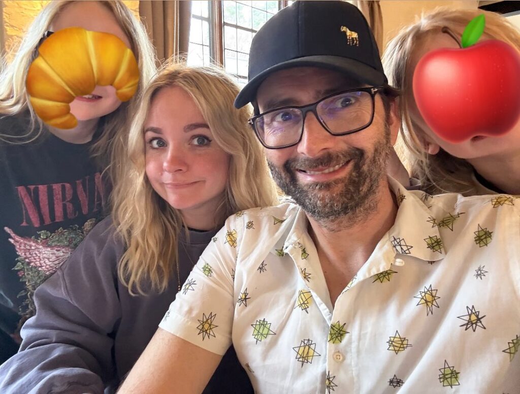 Georgia Tennant jokes her high pain tolerance comes less from childbirth and more from years of hot glue gun burns as she opens up about family life with David Tennant.