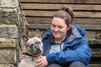 Gus the French Bulldog was once too scared to walk or play but after being adopted from the RSPCA he now loves toys, car rides and beach trips with his new family.