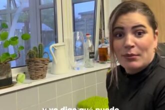 Spanish woman in UK uses plastic bottle hack to mix twin taps - Carmen Agraz’s clever DIY trick lets her wash with lukewarm water while renting an old Maidstone home.