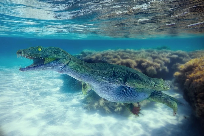 Scientists in Italy discovered a 240-million-year-old Lariosaurus fossil with skin intact, revealing webbed limbs and offering a rare glimpse into the prehistoric sea reptile’s life.