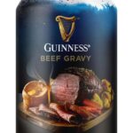 Guinness flavoured gravy in beef and chicken hits shelves at £2.50 a can with recyclable beer style packaging and a boozy twist that requires shoppers to show ID.