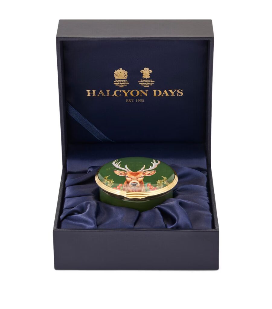 Harrods launches luxury Christmas range in August with £1579 LED tree, £999 velvet skirt, £521 glass ornament and £250 beauty advent calendar featuring top brands.