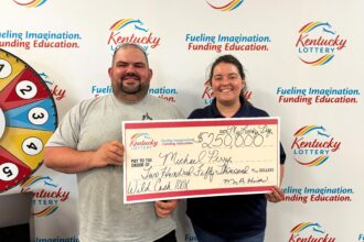 Kentucky man Michael Perry won \$250,000 on a scratch-off ticket and says his lottery secret is always buying two at a time, with plans to pay off his house and celebrate.