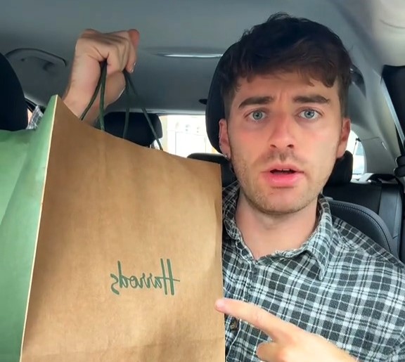 TikToker Carmie Sellitto was left gagging after trying a £35 wild mushroom and truffle quiche from Harrods in a £20 mystery bag, branding it one of the worst things he’s eaten.
