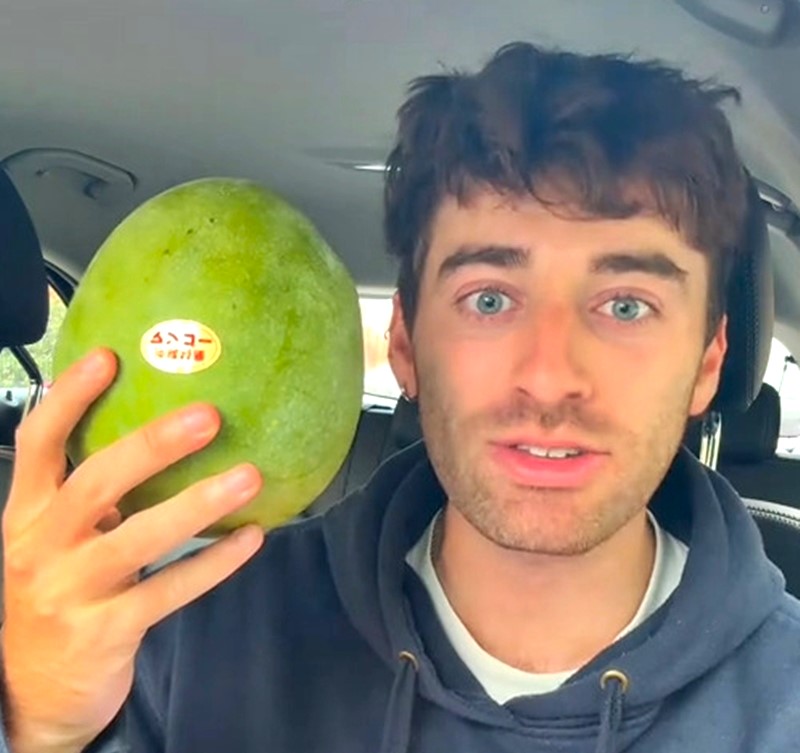 Influencer Carmie Sellitto spends £160 on a single Harrods mango, calling it the juiciest he has ever eaten in viral TikTok video that left him in tears and fans stunned.