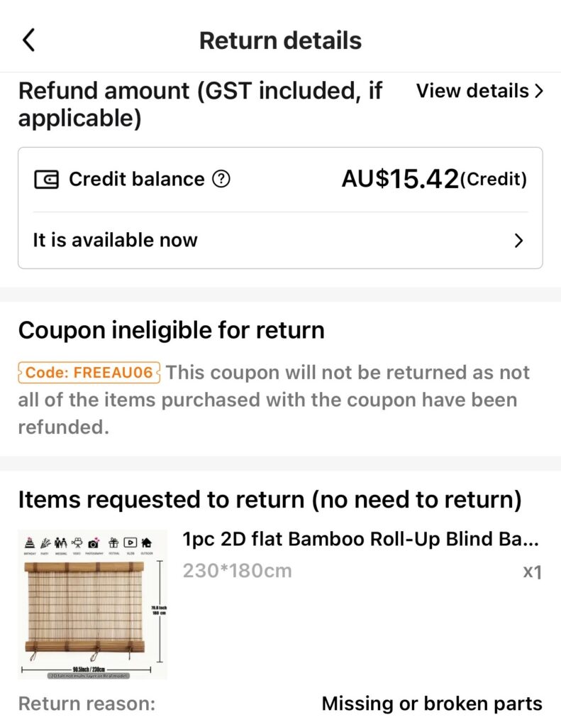 A mum was left baffled after ordering $10 bamboo blinds from Temu - only to receive a flimsy sheet printed with a blind design, which she quickly binned after laughing.