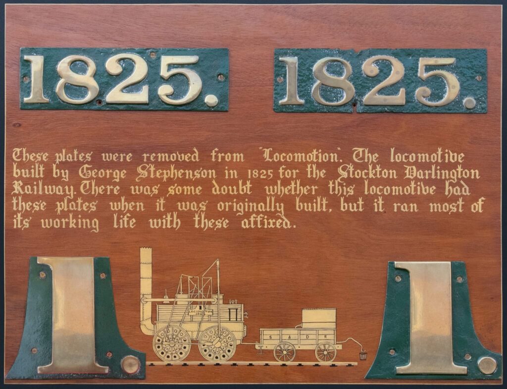 The original Number 1 plates from the world’s first steam passenger locomotive Locomotion, built in 1823 by Robert Stephenson, are set for auction this October.