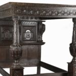 A rare Elizabethan four poster bed dating back 445 years to around 1580 and once housed at Godolphin House is set for auction with an estimate of up to £30,000.