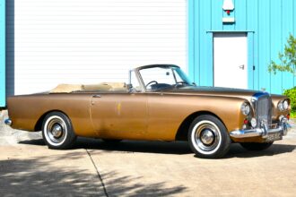 Peter Sellers' 1960 Bentley S2 Continental Drophead Coupé with rare quad headlamps and film memorabilia is set for auction by Bonhams with a £120000 guide price.