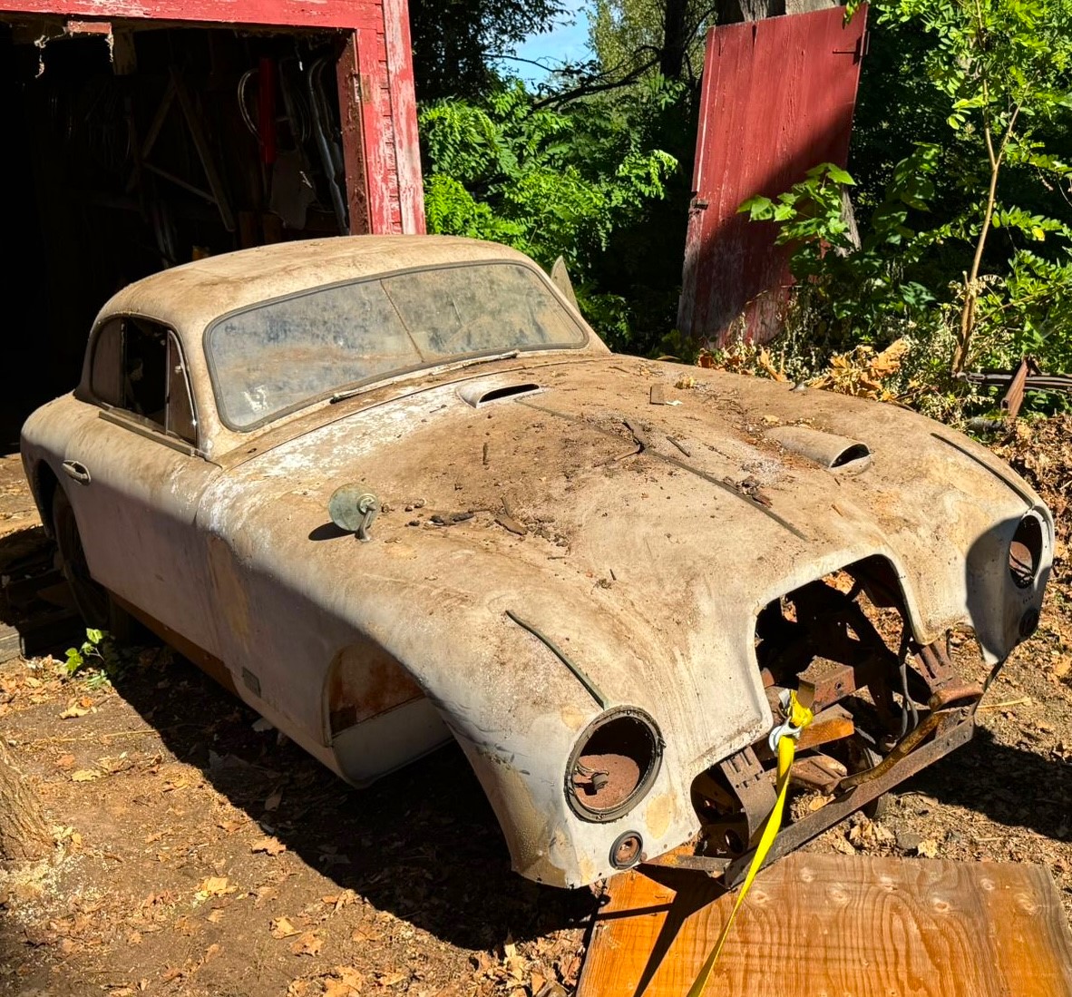 A rare 1953 Aston Martin DB2 Vantage barn find has surfaced for £49,500, missing key parts but offering collectors a rare left hand drive restoration project.