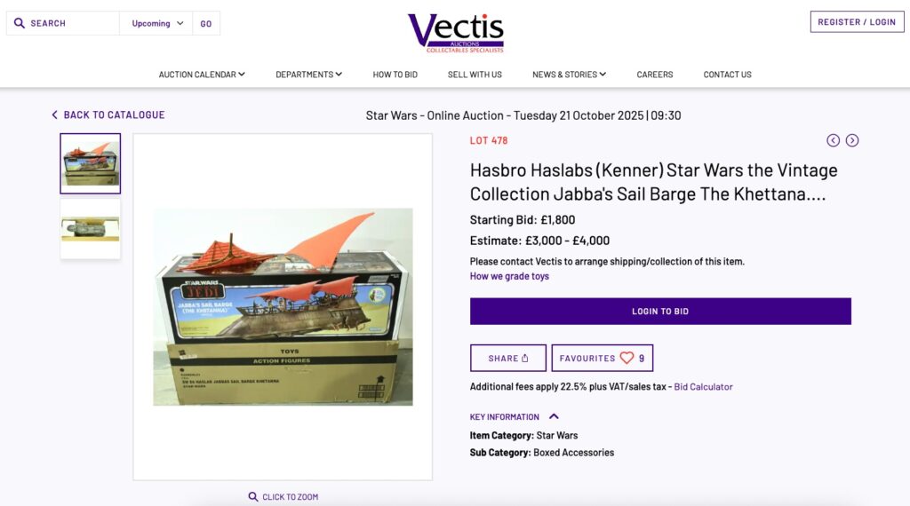 Rare Star Wars toys including a £10k Jawa figure and vintage sets go under the hammer in a £200k auction attracting global collectors in Stockton-On-Tees this October.