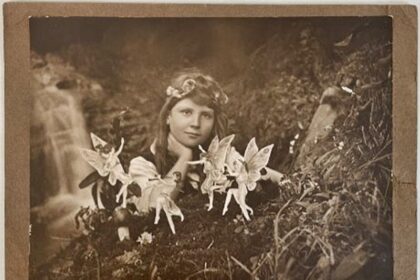 Infamous Cottingley Fairies hoax photos that fooled Sir Arthur Conan Doyle sell for £3,100 at auction - rare full set of prints from 1917 to 1920 discovered in Devon.