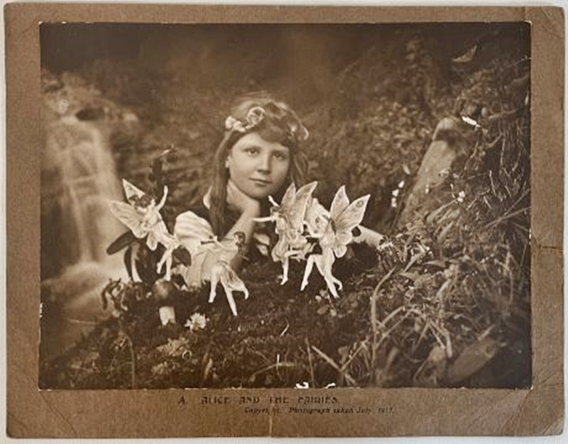 Infamous Cottingley Fairies hoax photos that fooled Sir Arthur Conan Doyle sell for £3,100 at auction - rare full set of prints from 1917 to 1920 discovered in Devon.
