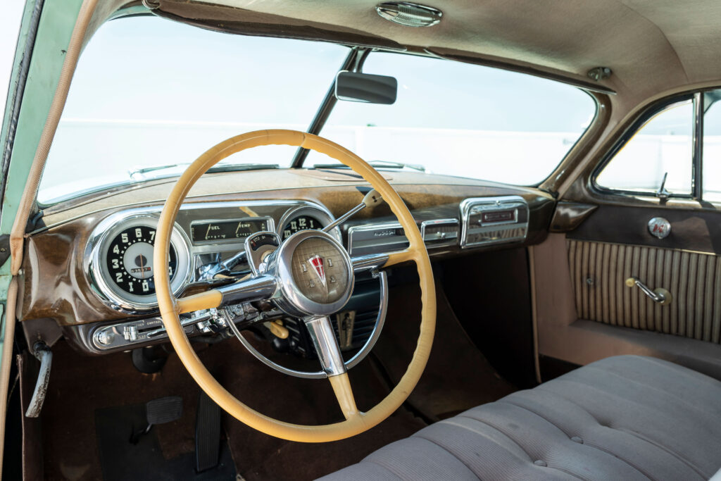 Steve McQueen’s 1952 Hudson Wasp, his cherished Sunday-go-to-church car, is set for auction with RM Sotheby’s Hershey sale, estimated to fetch up to £44,000.
