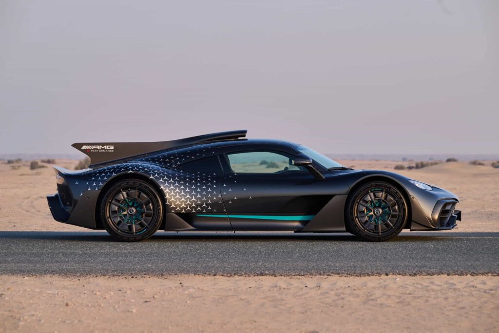A rare 2024 Mercedes AMG ONE hypercar with just 61 miles on the clock and over 1,000hp is heading to auction in Dubai boasting F1 tech and a 218mph top speed.