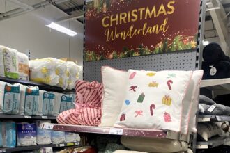 The Range sparks festive frenzy by rolling out Christmas Wonderland products 118 days early with decorations, cushions and quirky Santa sausage dogs on sale in London.