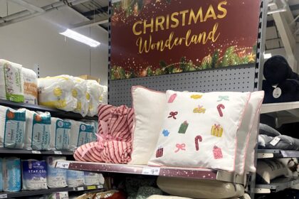 The Range sparks festive frenzy by rolling out Christmas Wonderland products 118 days early with decorations, cushions and quirky Santa sausage dogs on sale in London.