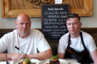 Tom Kerridge has sparked backlash after charging £84.50 for a 390g fillet steak at his Chelsea pub The Chalk Freehouse, though some fans praised the quality and menu.