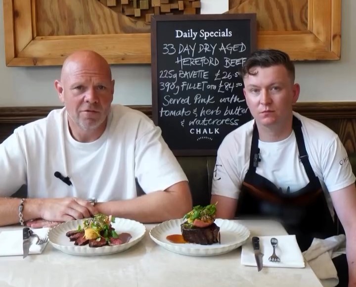 Tom Kerridge has sparked backlash after charging £84.50 for a 390g fillet steak at his Chelsea pub The Chalk Freehouse, though some fans praised the quality and menu.