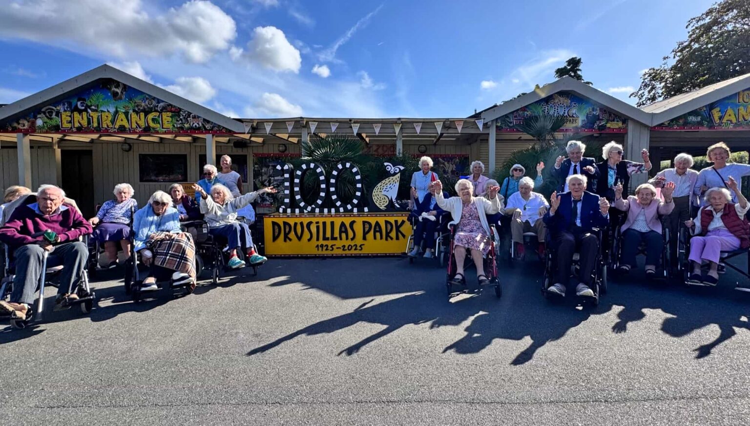 Drusillas Park marks 100th birthday with 20 centenarians whose combined ages top 2,000 years - guests relive memories, meet lemurs and enjoy nostalgic cream teas in Sussex.