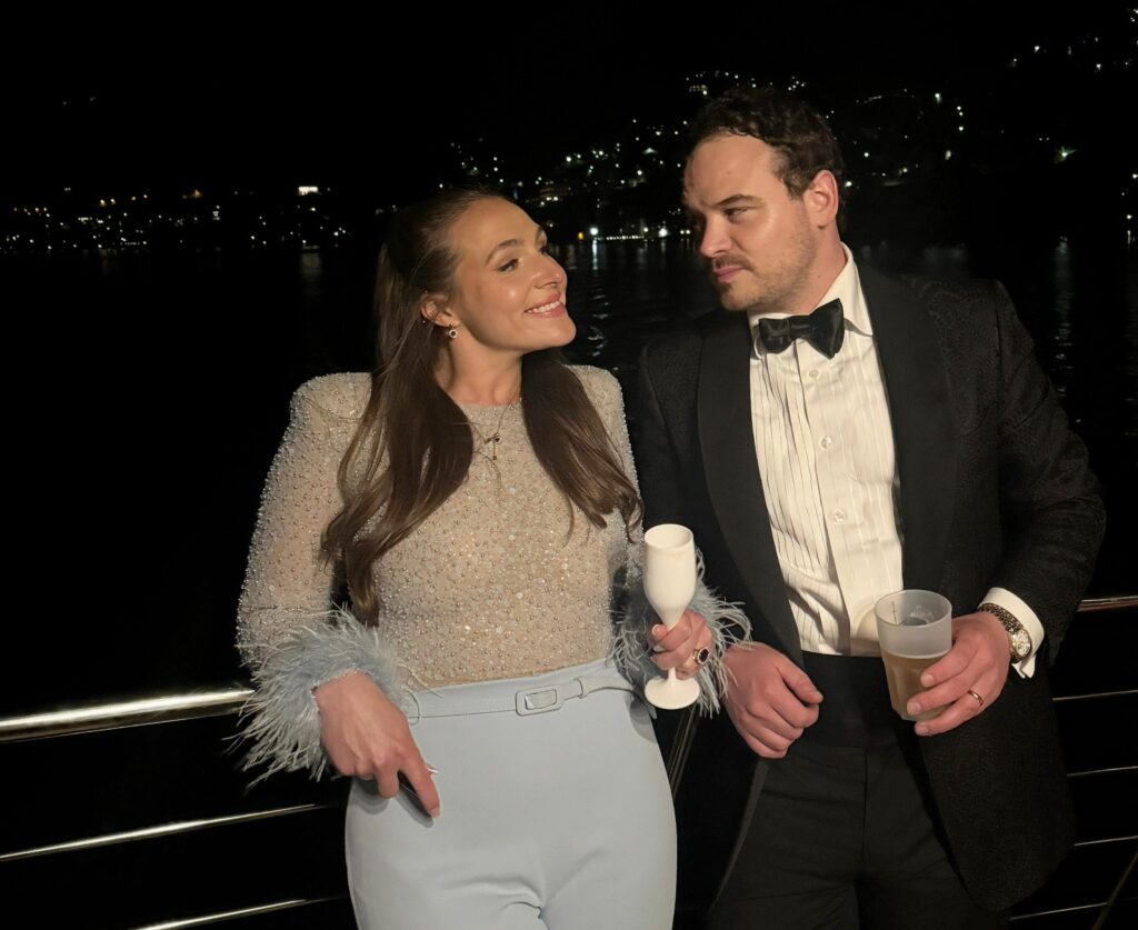Thrifty bride saves thousands on her dream double wedding by shopping second hand on Vinted - from Jimmy Choo heels to a Tom Ford tux - proving style can be sustainable.
