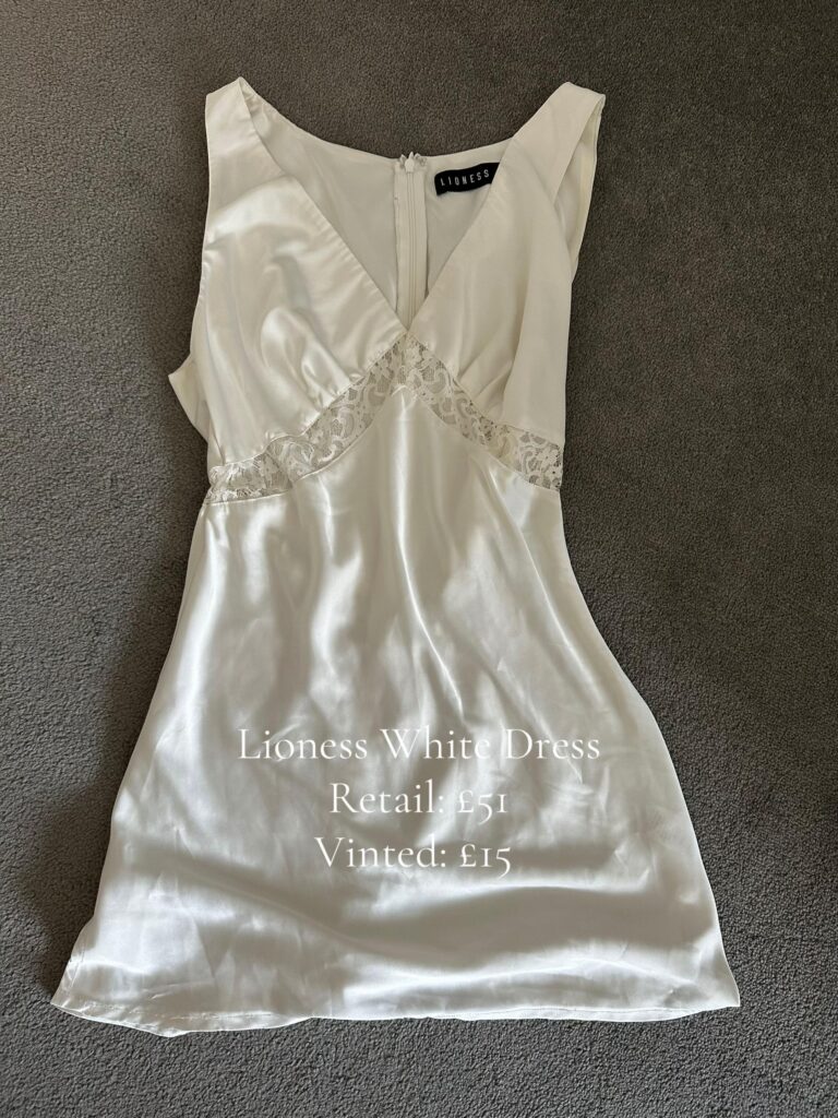 Thrifty bride saves thousands on her dream double wedding by shopping second hand on Vinted - from Jimmy Choo heels to a Tom Ford tux - proving style can be sustainable.