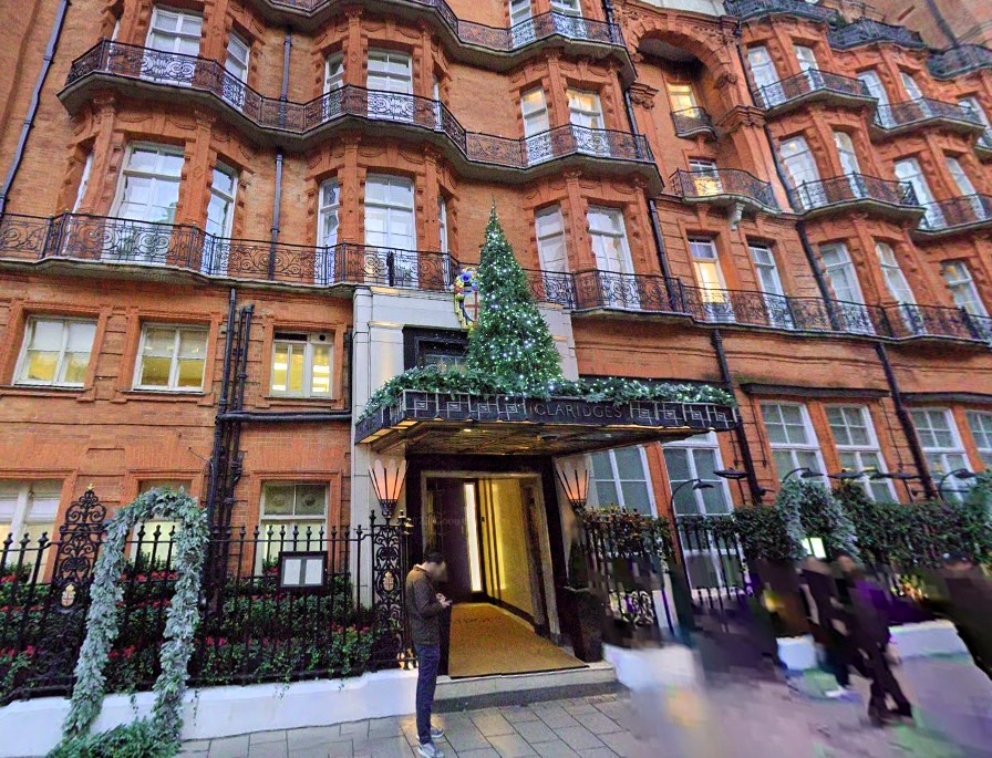 Claridge’s is charging £550 per person for its lavish five course Christmas dinner - with a children’s meal at £275 - bringing a family-of-four’s festive bill over £2,000.