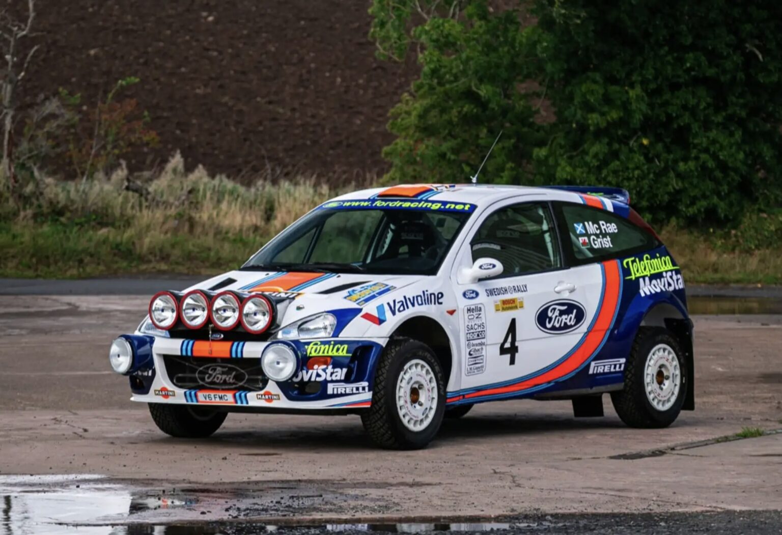 Colin McRae’s ex rally Ford Focus is up for auction at £420,000 with iconic WRC history including wins, legendary drives, and a recent full engine rebuild.