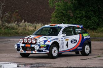 Colin McRae’s ex rally Ford Focus is up for auction at £420,000 with iconic WRC history including wins, legendary drives, and a recent full engine rebuild.