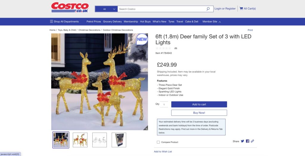 Shoppers are shocked as Costco rolls out its Christmas range 11 weeks early - with prices soaring up to £1,999.99 for a 15ft pre-lit tree and £399.99 for a giant Nutcracker.