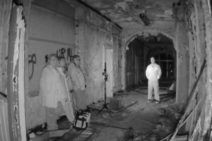 Ghost hunters exploring the abandoned Ridge Lea Asylum in Lancashire heard eerie laughter, footsteps, and voices - one investigator even fell ill during the chilling paranormal encounter.