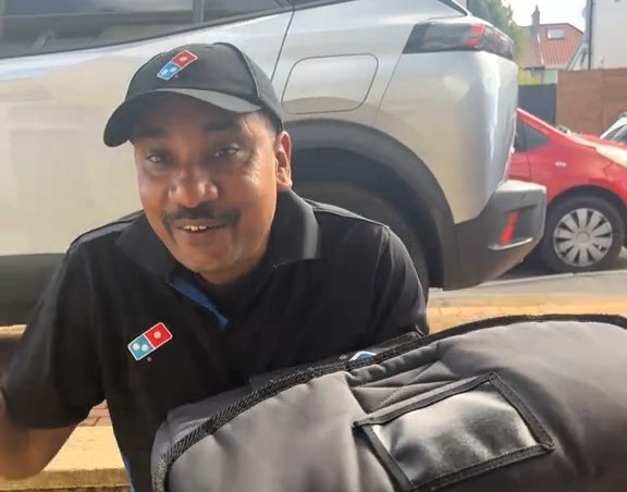 Hungover nurse Lauren Way shouted “Domino-hoo-hoo” at her delivery driver as a dare - and was left in stitches when he hilariously shouted it back in a viral moment.