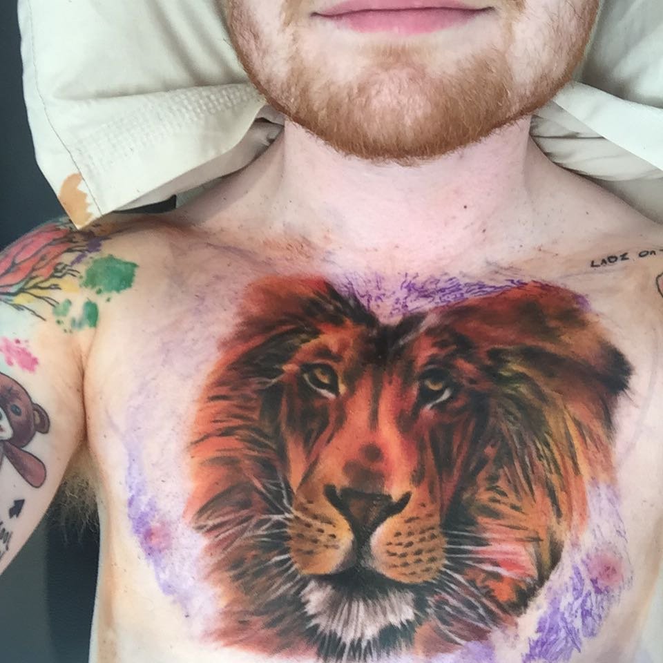 Ed Sheeran s Tattoo Artist Selling Artwork For Popstar s Famous Lion Ed Sheeran s Tattoo Artist Selling Artwork For Popstar s Famous Lion
