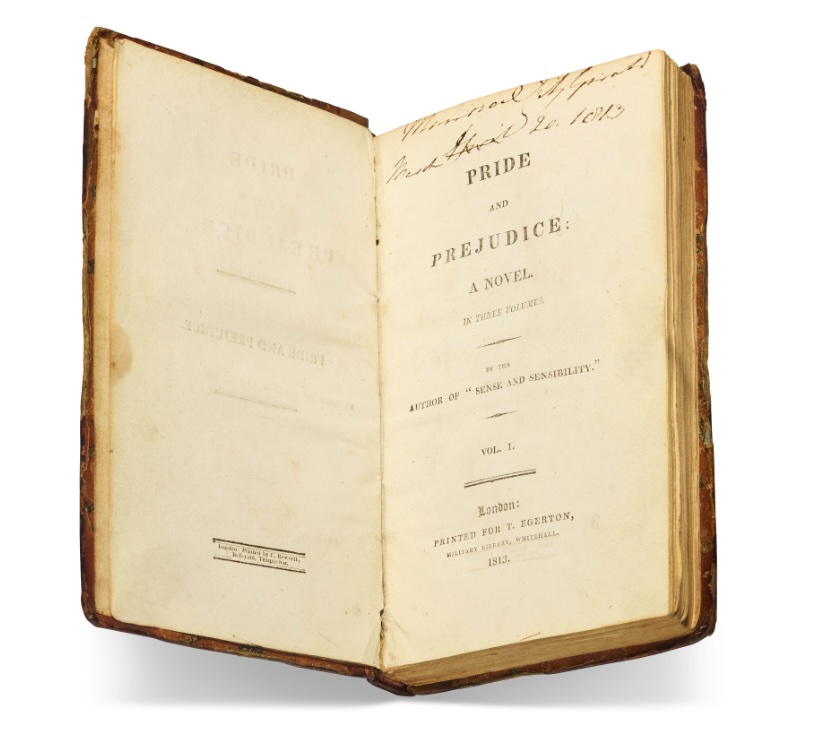 Rare first editions of Jane Austen classics including Pride and Prejudice are up for auction at Christie’s New York alongside works by Columbus and Marco Polo.