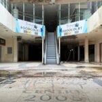 An urban explorer has revealed the eerie inside of a crumbling abandoned shopping mall in Bangor, Northern Ireland, left to rot with moss-covered floors, shattered windows and a collapsing roof.