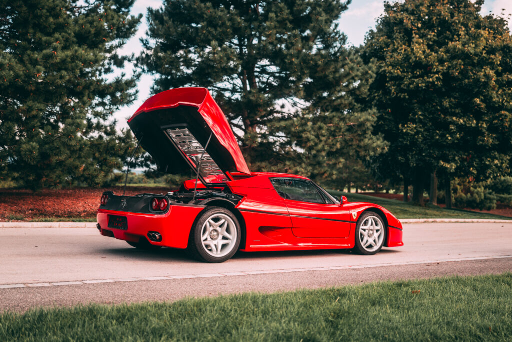 An immaculate 1996 Ferrari F50 in Rosso Corsa with a roaring V12 and only two owners is heading to RM Sotheby’s Munich 2025 auction, expected to fetch £3.9 million.
