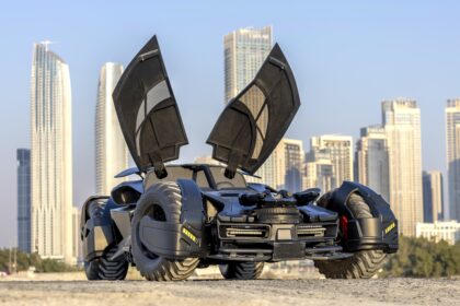 A custom Mercedes-Benz CL 55 AMG turned Batmobile with 600 horsepower and Gotham flair is up for grabs in Dubai for £18,000 after costing £217,000 to build.
