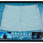 Daniel Craig’s iconic blue swimming trunks from Skyfall are up for auction, expected to fetch £3,715, with bids already coming in for the famous 007 swimwear scene.