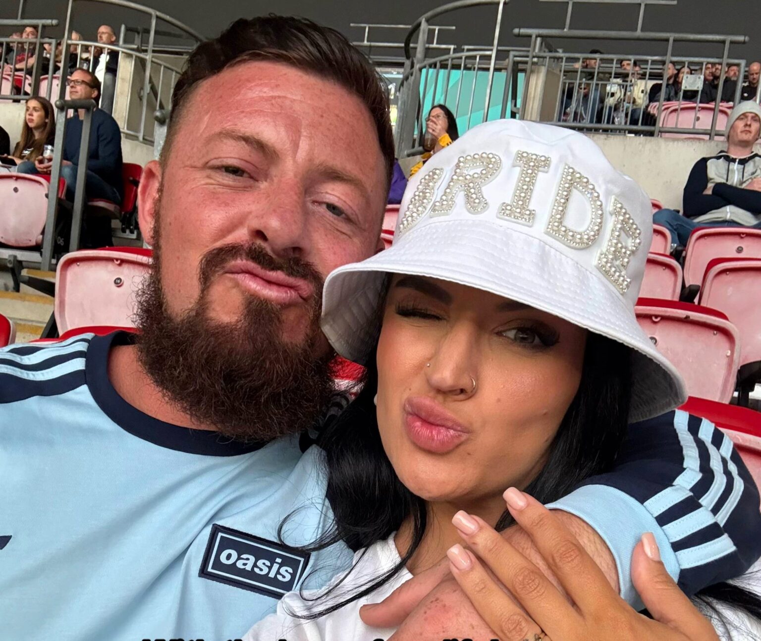 Oasis superfan newlyweds Laura and Levi Millan tied the knot then rushed to Wembley for the band’s reunion gig - calling their £250 ticket wedding day the best of their lives.