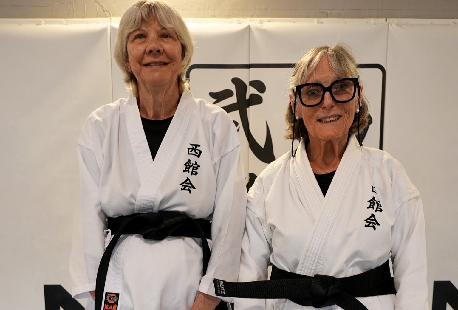 Two women, both aged 79, have earned their black belts in karate after just five years of training. Beryl Bellamy and Susie McPherson from Somerset passed a gruelling six-hour grading at Nishikan Martial Arts in Wincanton.