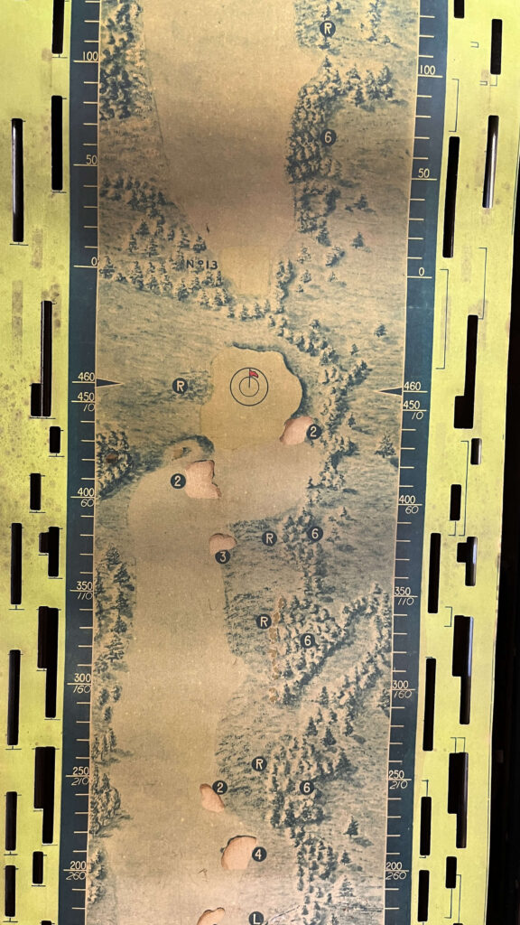 A rare 1936 Spotlight Golf Machine is heading to auction for £4,000, offering collectors a unique piece of sports gaming history despite missing parts and not working.