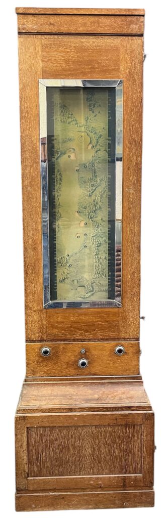 A rare 1936 Spotlight Golf Machine is heading to auction for £4,000, offering collectors a unique piece of sports gaming history despite missing parts and not working.