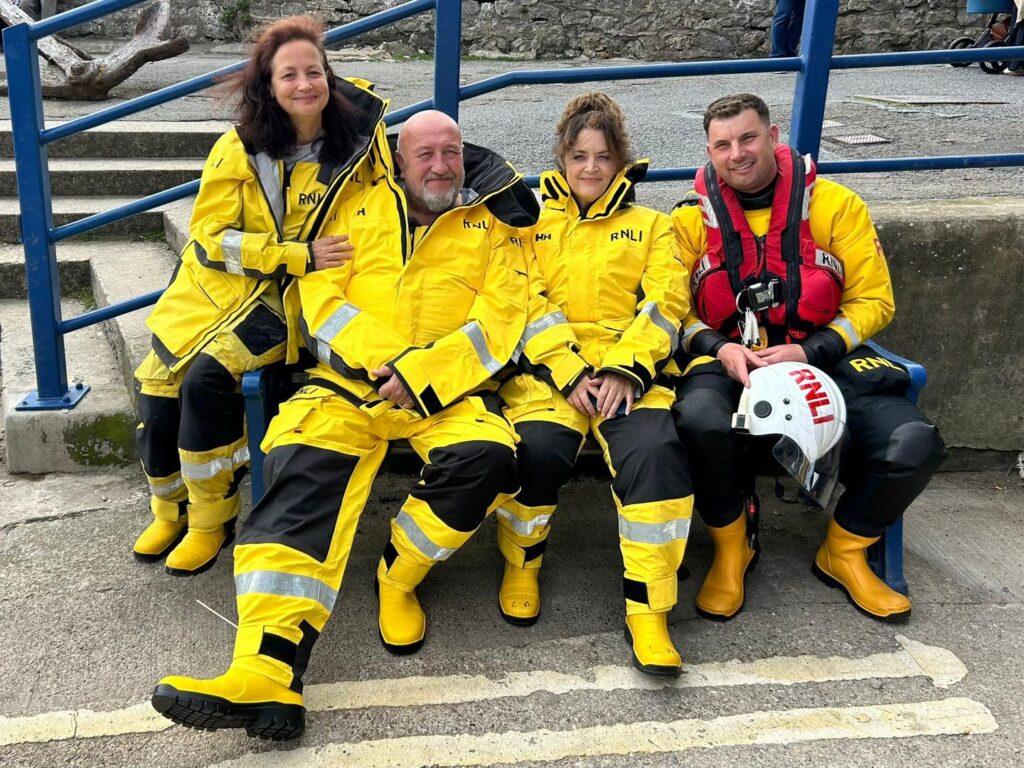 Gavin and Stacey star Ruth Jones delighted RNLI volunteers with a surprise visit to Porthcawl lifeboat station posing for photos and giving crews a proper tidy morale boost.