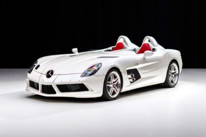 A rare 2010 Mercedes-Benz SLR McLaren Stirling Moss edition, one of just 75 made and driven only 37 miles, is up for sale at £3.5 million through RM Sotheby’s.