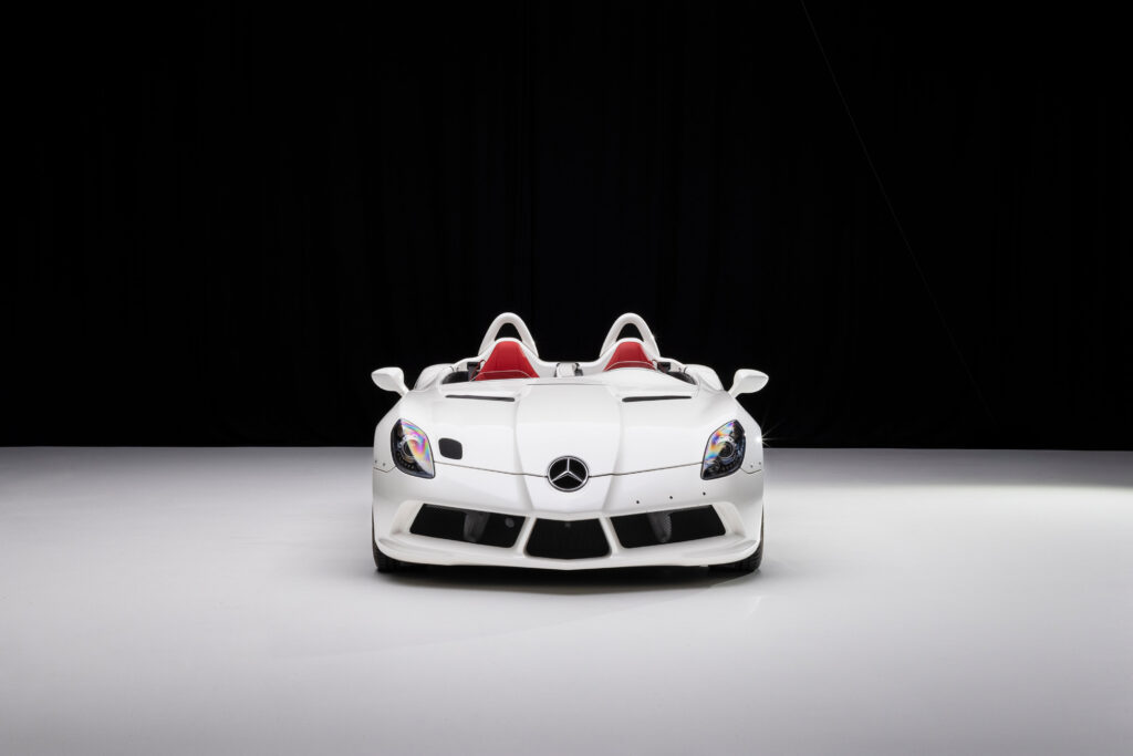A rare 2010 Mercedes-Benz SLR McLaren Stirling Moss edition, one of just 75 made and driven only 37 miles, is up for sale at £3.5 million through RM Sotheby’s.