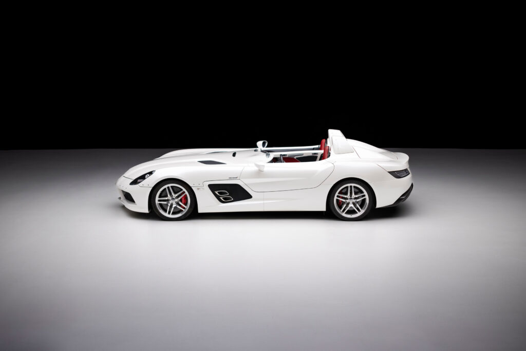 A rare 2010 Mercedes-Benz SLR McLaren Stirling Moss edition, one of just 75 made and driven only 37 miles, is up for sale at £3.5 million through RM Sotheby’s.