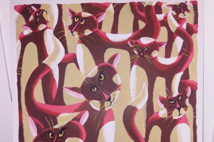 Bargain hunter buys £20 charity shop painting worth up to £450 - Dorset man stunned after discovering his cat artwork is an original by artist Lee Woods.