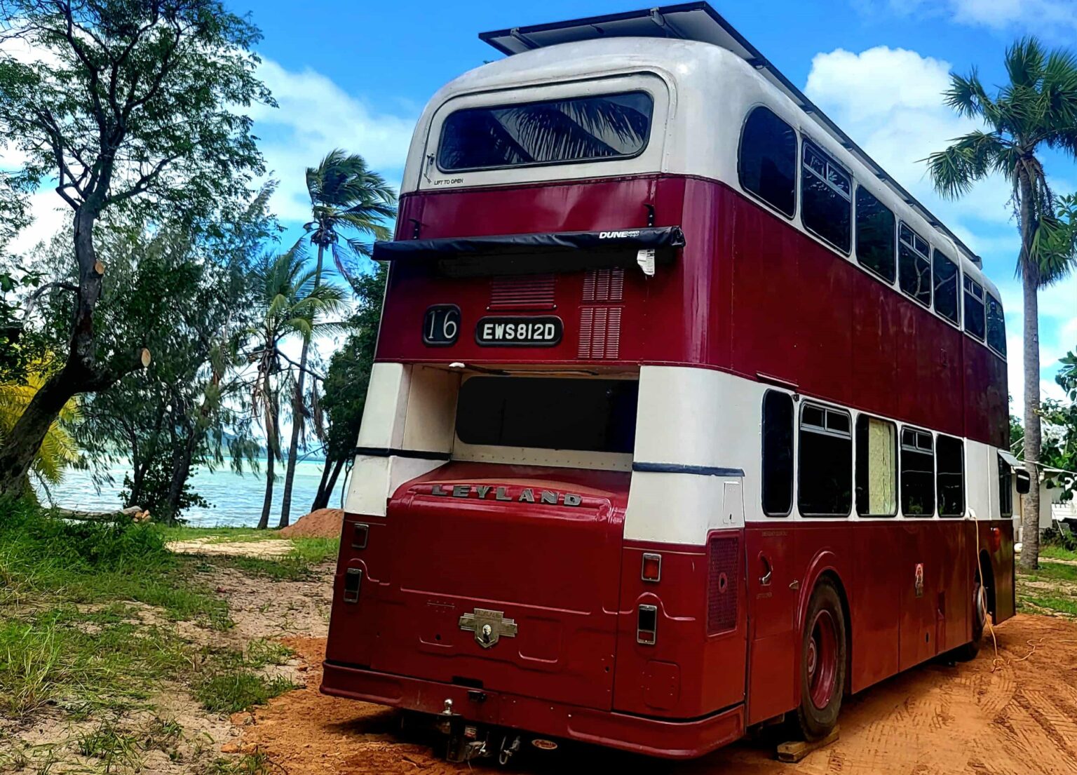 A couple who spent two years travelling Australia in a 1966 double-decker bus have listed their luxury mobile home for £62,000 after transforming it into a vintage masterpiece.