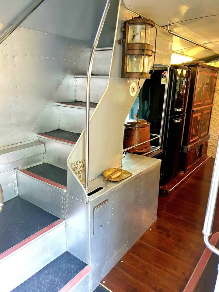 A couple who spent two years travelling Australia in a 1966 double-decker bus have listed their luxury mobile home for £62,000 after transforming it into a vintage masterpiece.